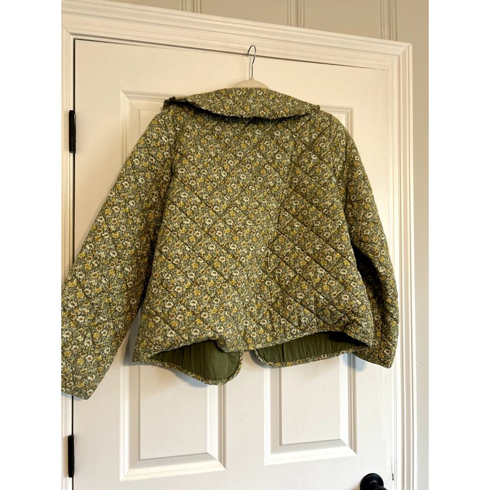 Laura Ashley Quilted Green Jacket, size Large - Picture 5 of 5